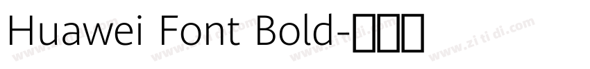 Huawei Font Bold字体转换
